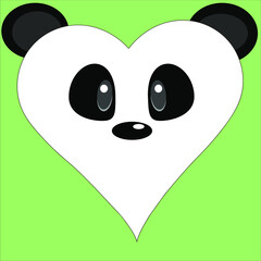 Image of a panda-shaped heart