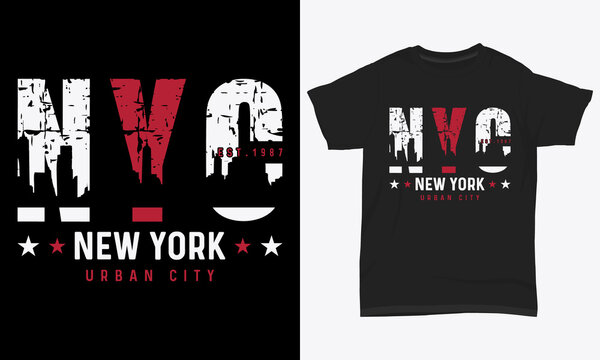 NYC New York Urban Style Typography T-shirt Design