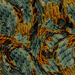 Luxury seamless repeat pattern for textile inspired by snake skin, animal skin.