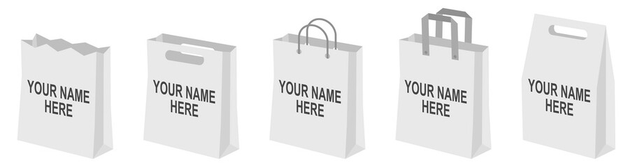 Sac Papier blanc Personnalisable Planche