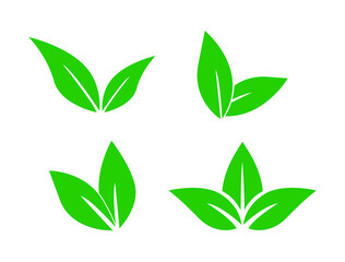 natural leaves logos vector