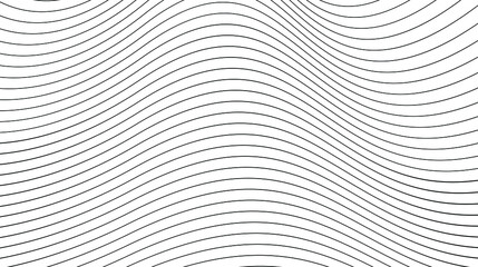 Abstract white background with lines. Thin line wavy abstract vector background. Curve wave seamless pattern. Line art striped graphic template