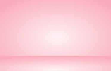 Empty pink room with light and shadow abstract studio gradient used for background and display  - Vector illustration.