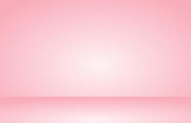 Fototapeta premium Empty pink room with light and shadow abstract studio gradient used for background and display - Vector illustration.