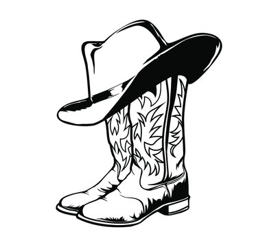 cowgirl boot clipart