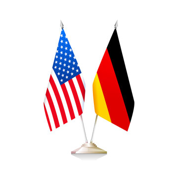 Flags of USA and Germany. Vector illustration
