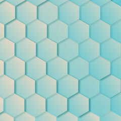 Geometric pattern blue hexagons