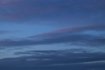 Naklejka na ściany i meble Clouds and sunset. Oeverlanden Meppel Staphorst. Netherlands.