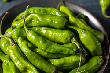 Raw Green Organic Shashito Peppers