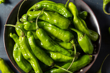 Raw Green Organic Shashito Peppers