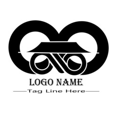 illustration design logo and icon with some various style design concept