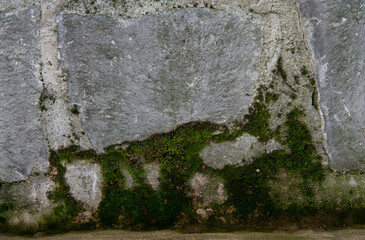 Granite stone wall grey background