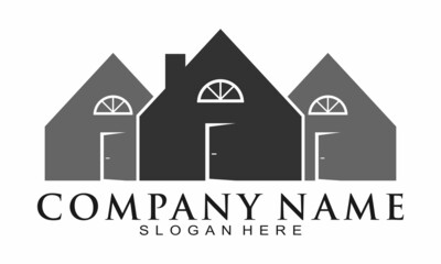 Simple real estate vector logo