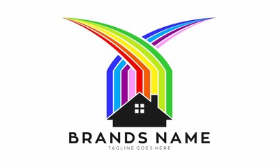 Smart house painting logo design