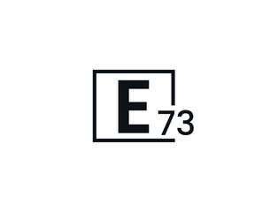 E73, 73E Initial letter logo