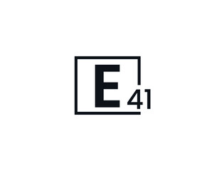 E41, 41E Initial letter logo