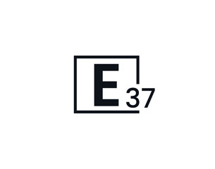 E37, 37E Initial letter logo