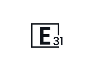 E31, 31E Initial letter logo