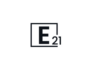 E21, 21E Initial letter logo