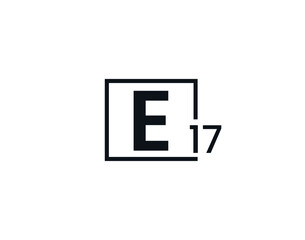 E17, 17E Initial letter logo