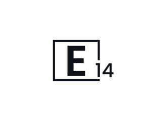 E14, 14E Initial letter logo