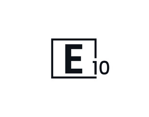 Obraz premium E10, 10E Initial letter logo