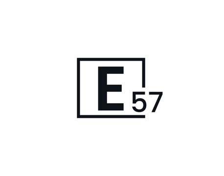E57, 57E Initial letter logo