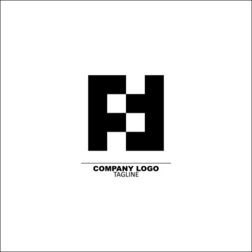 Abstract FF logo monogram alphabet design 