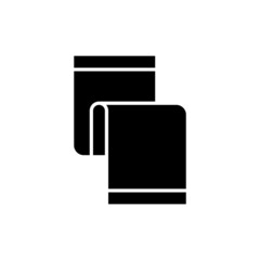 Towel Barbershop Glyph Icon Vector Illustration