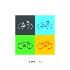 modern bicycle logo design template