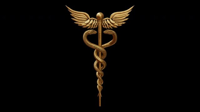 Rod of Asclepius with alpha channel