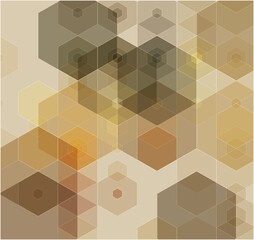 beige hexagon background. layout for advertising. polygonal style