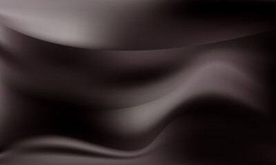 Abstract vector background luxury black cloth or liquid wave or wavy folds of grunge silk texture satin velvet material.