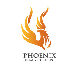 Phoenix head logo vector