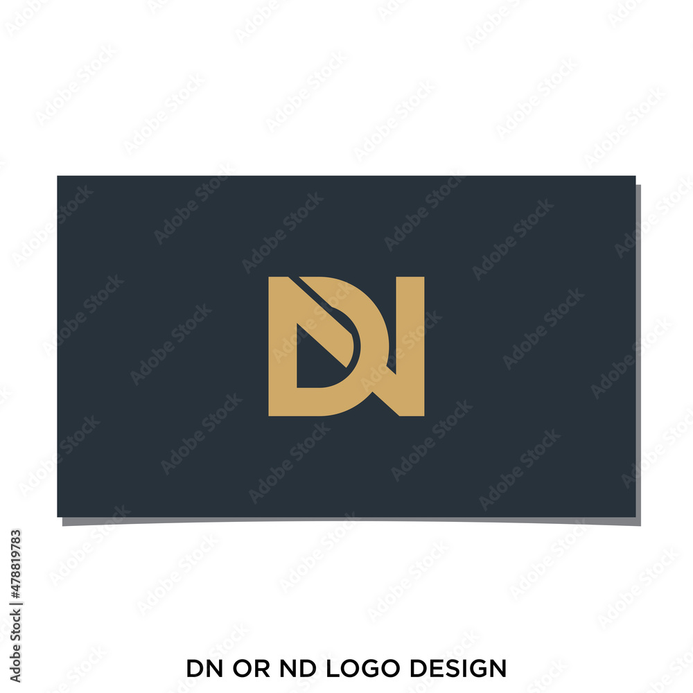 Wall mural DN OR ND LETTER LOGO DESIGN VECTOR