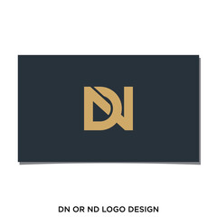 DN OR ND LETTER LOGO DESIGN VECTOR