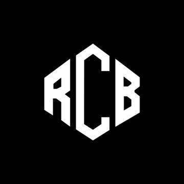 RCB letter logo design with polygon shape. RCB polygon and cube shape logo design. RCB hexagon vector logo template white and black colors. RCB monogram, business and real estate logo.