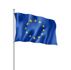 European union flag isolated on white