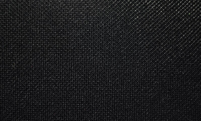 Photo of the mesh texture for the audio speaker. Macrophotography of the black grid. - obrazy, fototapety, plakaty