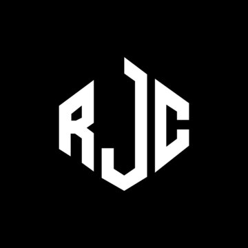 RJC letter logo design with polygon shape. RJC polygon and cube shape logo design. RJC hexagon vector logo template white and black colors. RJC monogram, business and real estate logo.