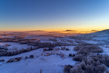 Mroźny poranek w sądeckim, Małopolska © Piotr Gaborek 
