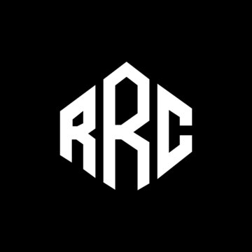 RRC letter logo design with polygon shape. RRC polygon and cube shape logo design. RRC hexagon vector logo template white and black colors. RRC monogram, business and real estate logo.