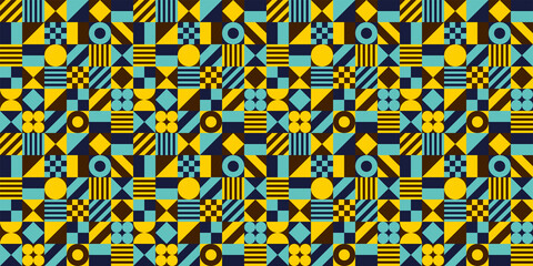 Geometric illustration background. Seamless pattern.Vector. 幾何学イラストパターン