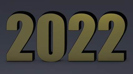 2022 new year gold