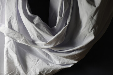 Tessuto bianco, drappeggio