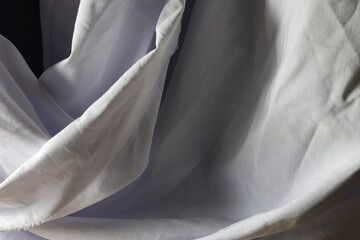 Tessuto bianco, drappeggio