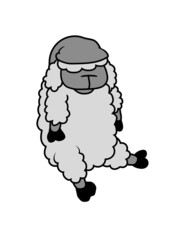 Schaf mit Schlafmütze 