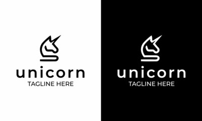 Unicorn logo design vector