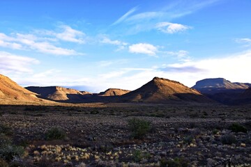 Fototapeta na wymiar Landscape view of the Nuweveld portion of the great Karoo escarpment in South Africa.