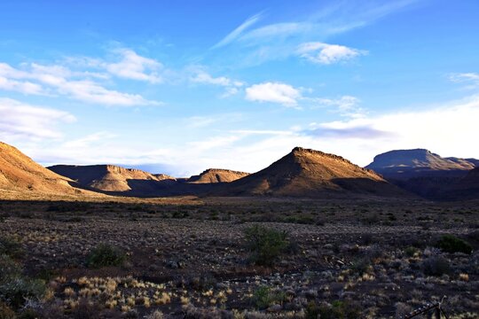 Landscape View Of The Nuweveld Portion Of The Great Karoo Escarpment In South Africa.